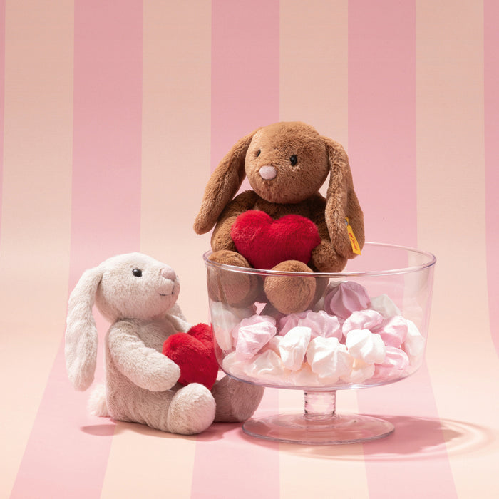 Steiff Hoppie Love Heart Brown Rabbit Soft Toy 16cm