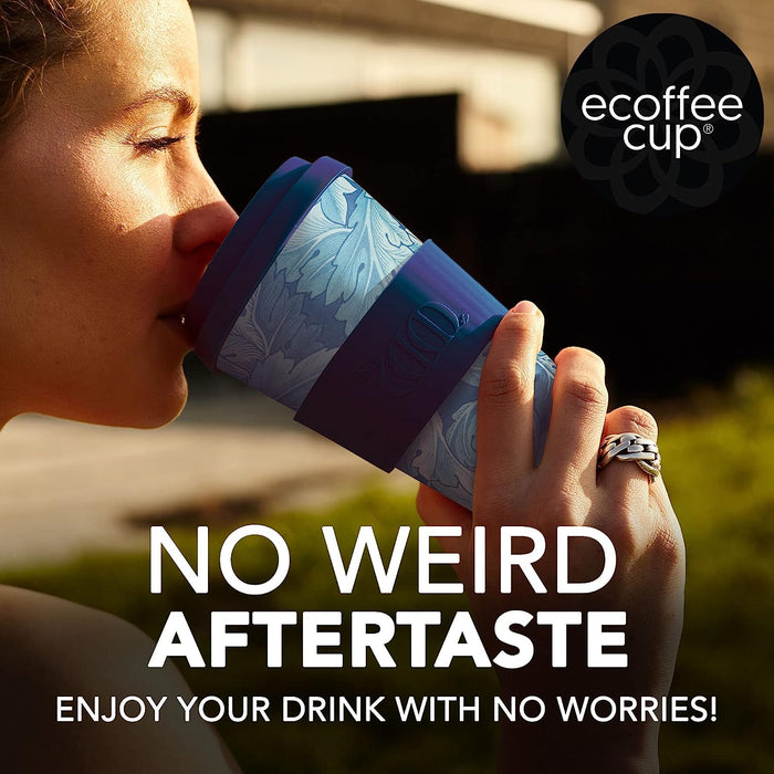 14oz 400ml Reusable Ecoffee Cup Eco-Friendly PLA William Morris Melamine Free Coffee Cup