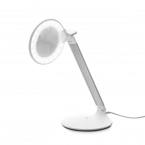 The Daylight Company White Halo Table Magnifier Lamp With 3.5" Lens