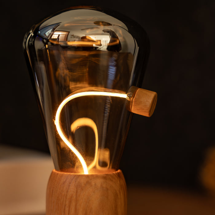 Gingko Opal Drift Interactive Wooden Desk Lamp