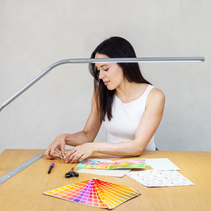 The Daylight Slimline 4 LED Ice Grey Table Lamp