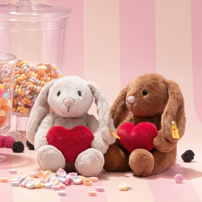 Steiff Hoppie Love Heart Brown Rabbit Soft Toy 16cm