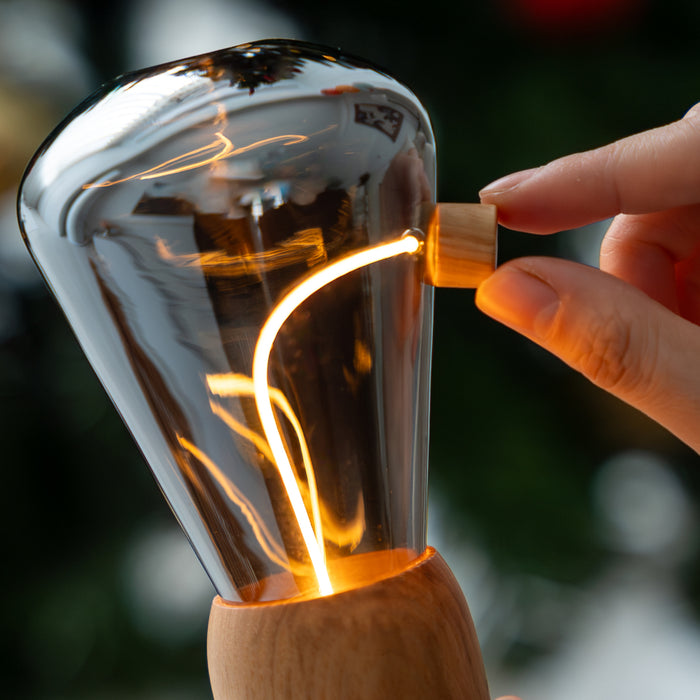 Gingko Opal Drift Interactive Wooden Desk Lamp