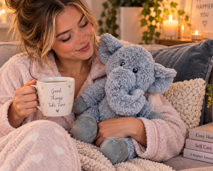 Beddy Buddies Elephant Microwaveable Flaxseed Heat Pack Soft Toy