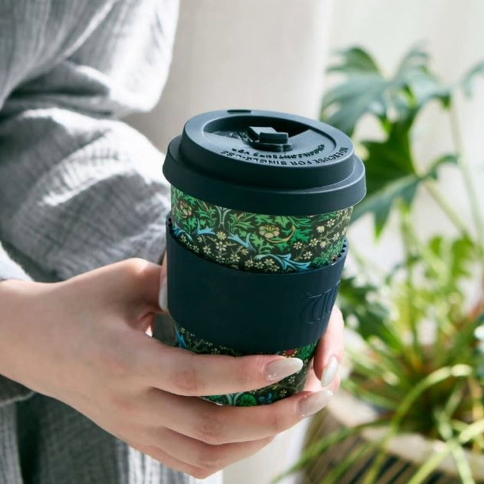 Ecoffee Cup William Morris Blackthorn Plant-Based Reusable Coffee Cup 12oz