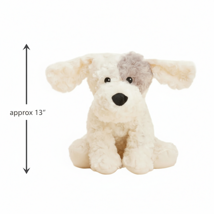 Warmies Curly Patch Dog Microwavable Lavender Scented Soft Toy