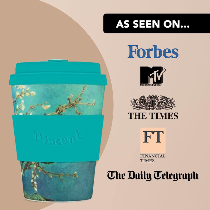 Ecoffee Cup Vincent Van Gogh Almond Blossom Reusable Travel Mug 12oz