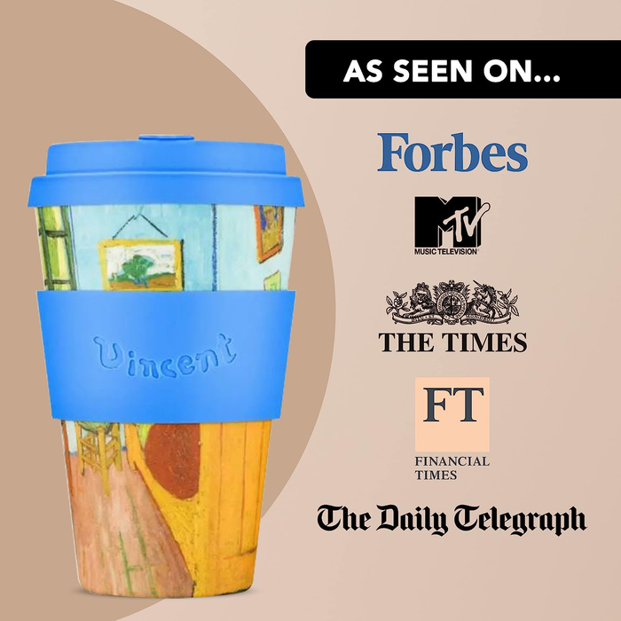 Ecoffee Cup Vincent Van Gogh The Bedroom Reusable Travel Mug 14oz