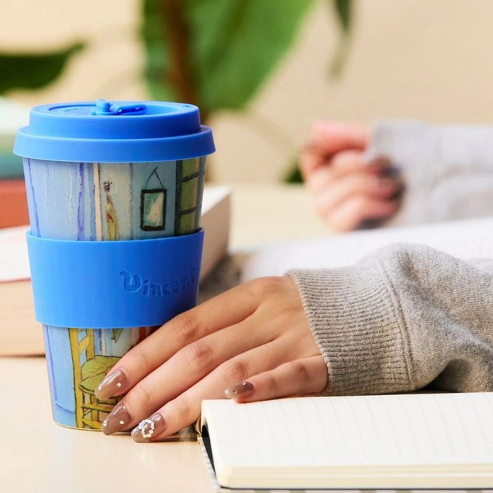 Ecoffee Cup Vincent Van Gogh The Bedroom Reusable Travel Mug 14oz