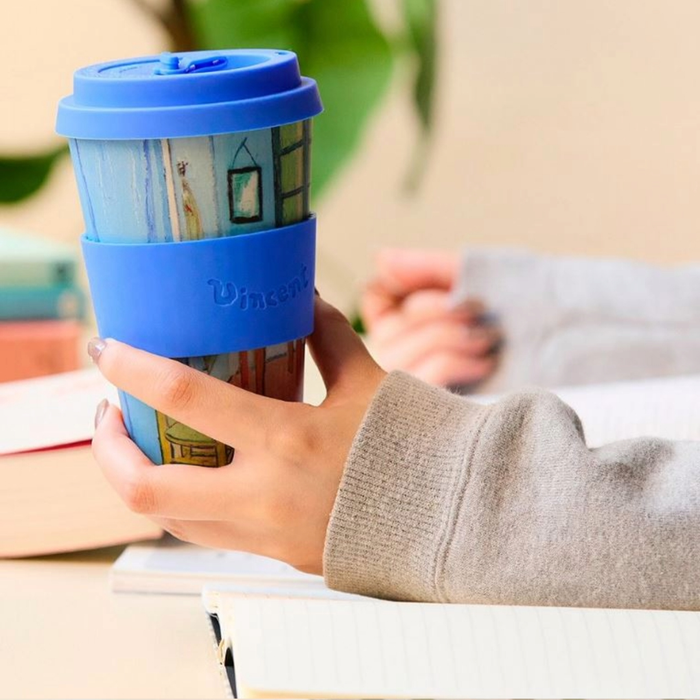 Ecoffee Cup Vincent Van Gogh The Bedroom Reusable Travel Mug 14oz