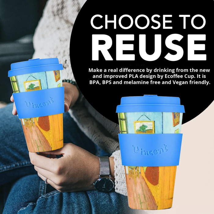 Ecoffee Cup Vincent Van Gogh The Bedroom Reusable Travel Mug 14oz