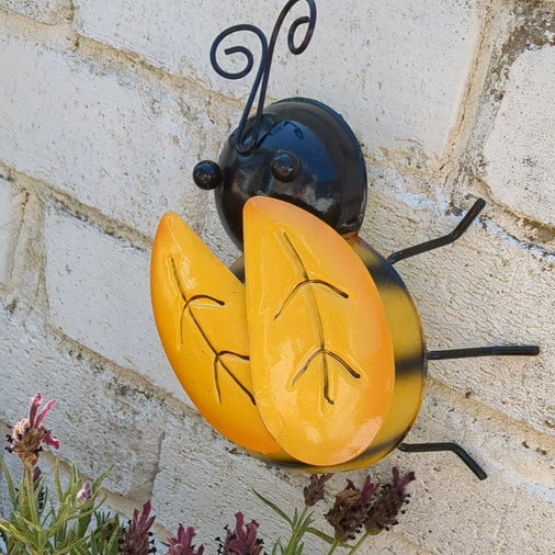 Outdoor Garden Ornamental Metal Bumblebee Hanging Wall Décor