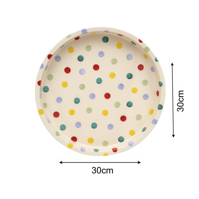 Emma Bridgewater Polka Dot Round Tin Tray 30cm