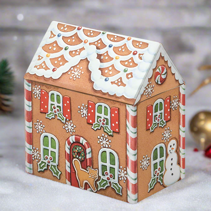 Dana Kubrick Gingerbread Man House Storage Tin