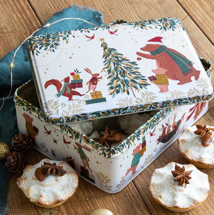 Sara Miller Woodland Bears Storage Tin