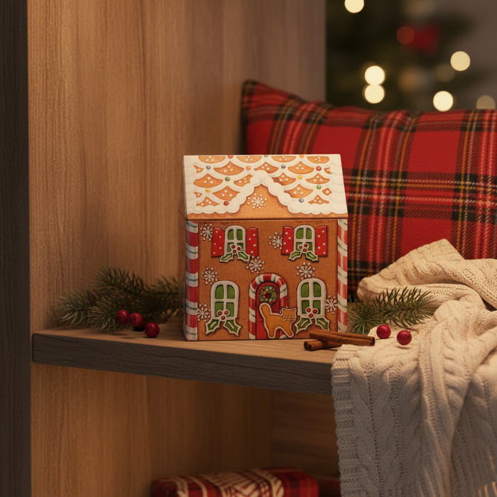 Dana Kubrick Gingerbread Man House Storage Tin