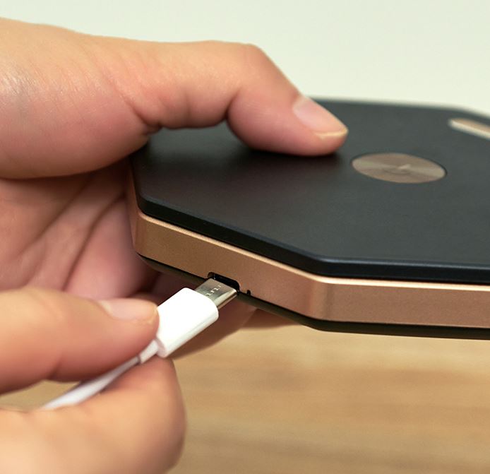 Gingko Natural Wood Twist Hexagon LED Desk Lamp