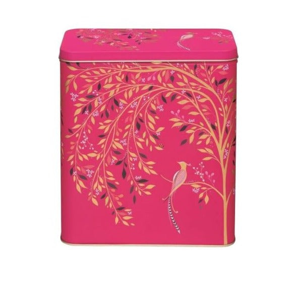 Sara Miller Chelsea Birds Pink Larder Pantry Container Kitchen Storage Tin