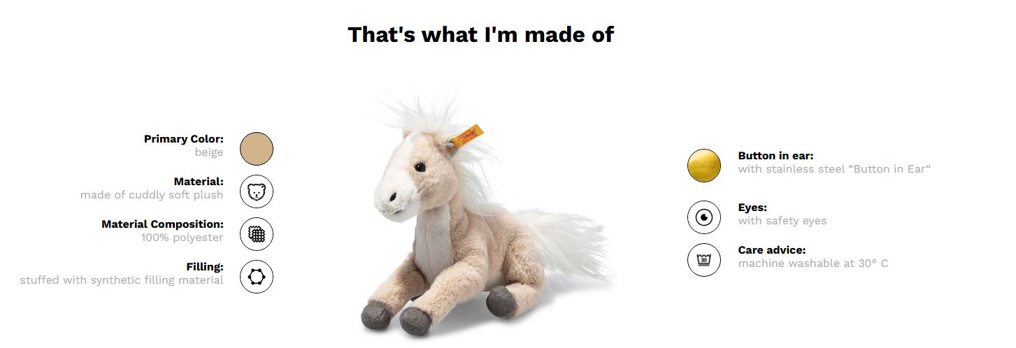 Steiff Gola Dangling Horse Soft Toy 18cm