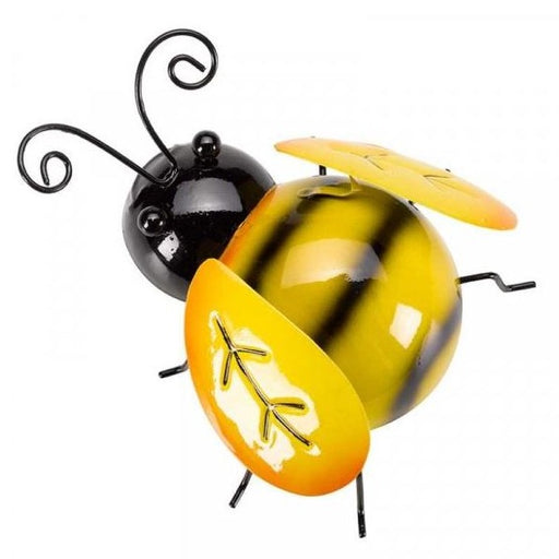 Outdoor Large bumble bee With Yellow and Black Stripes Hanging Garden Ornament