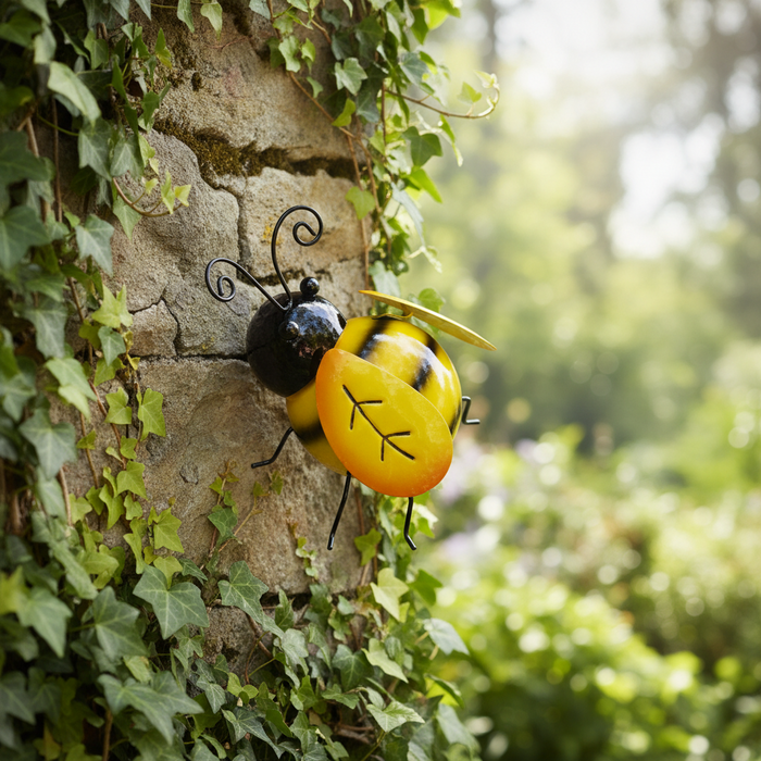 Outdoor Garden Ornamental Metal Bumblebee Hanging Wall Décor