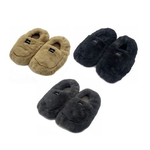 Warmies Wellness Microwavable Heat-Up Soft Slippers Wheat Filled Lavender Scented (One Size UK 3-7)