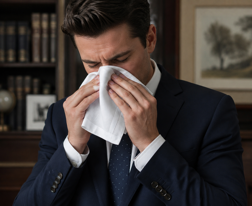 Spence Bryson Men's Plain White Genuine Irish 100% Linen Gift Boxed Handkerchiefs 3 Pack
