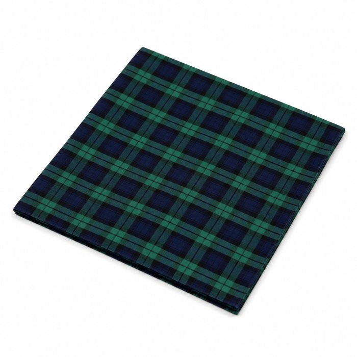 Warwick & Vance 3 Pack 100% Cotton Tartan Handkerchiefs