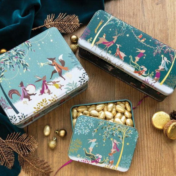 Sara Miller Woodland Tales Rectangular Storage Tin