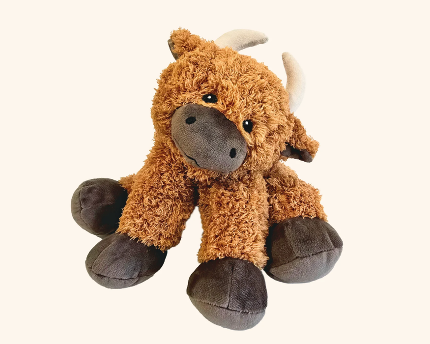 Beddy Buddies Highland Cow Microwaveable Flaxseed Heat Pack Soft Toy