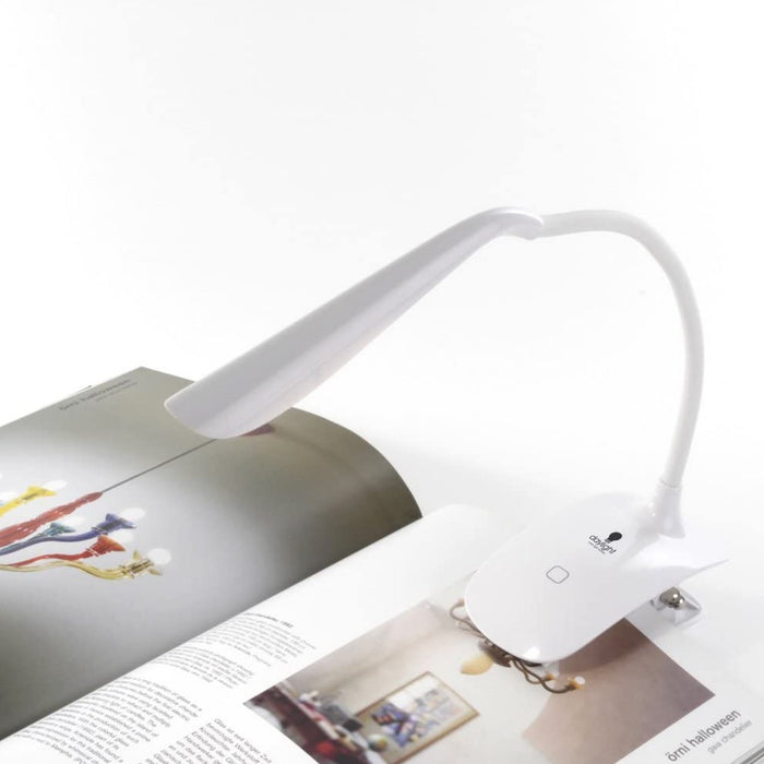 Daylight LED Book Light Rechargeable Clip-On Adjustable Portable Reading Lamp