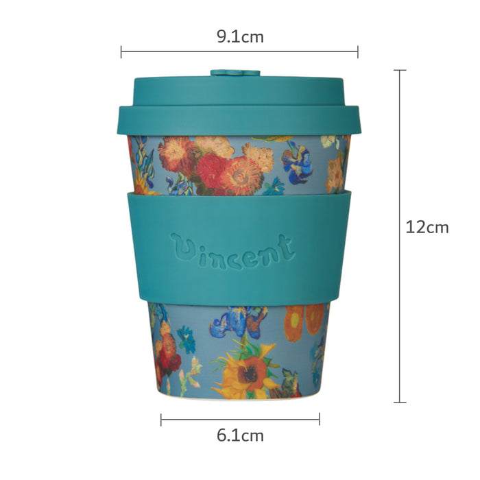 Ecoffee Cup Vincent Van Gogh Museum Flowers Reusable Travel Mug 12oz