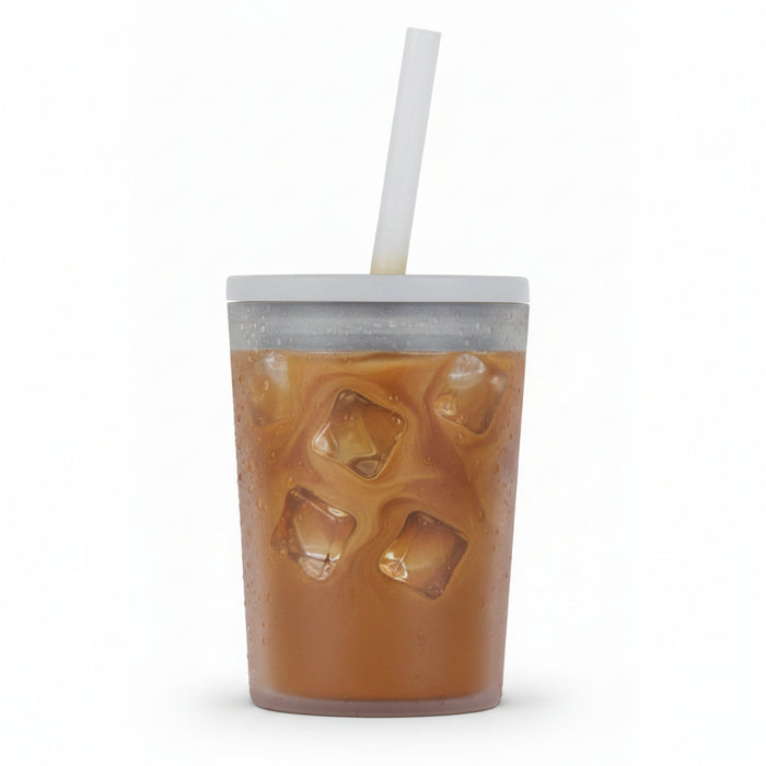 Frio Reusable Iced Coffee Cold Drink Cup With Straw 12oz - 16oz