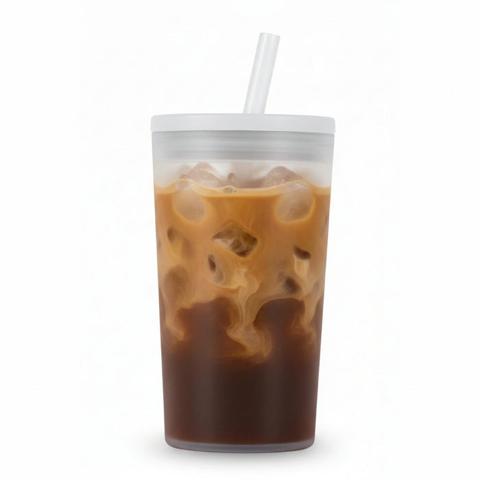 Frio Reusable Iced Coffee Cold Drink Cup With Straw 12oz - 16oz
