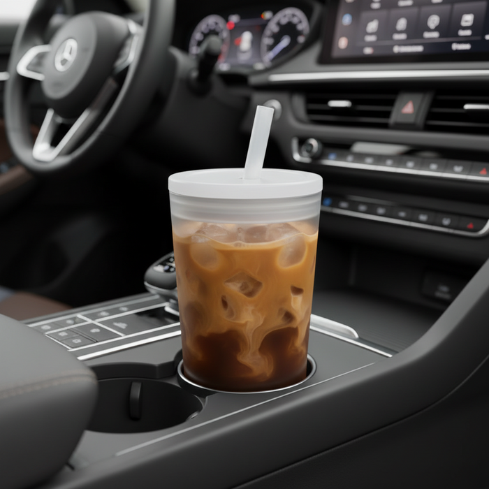 Frio Reusable Iced Coffee Cold Drink Cup With Straw 12oz - 16oz