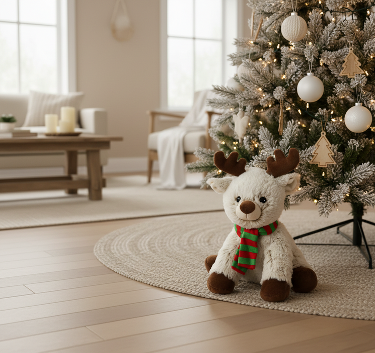 Warmies Christmas Reindeer Microwavable Lavender Scent Soft Toy