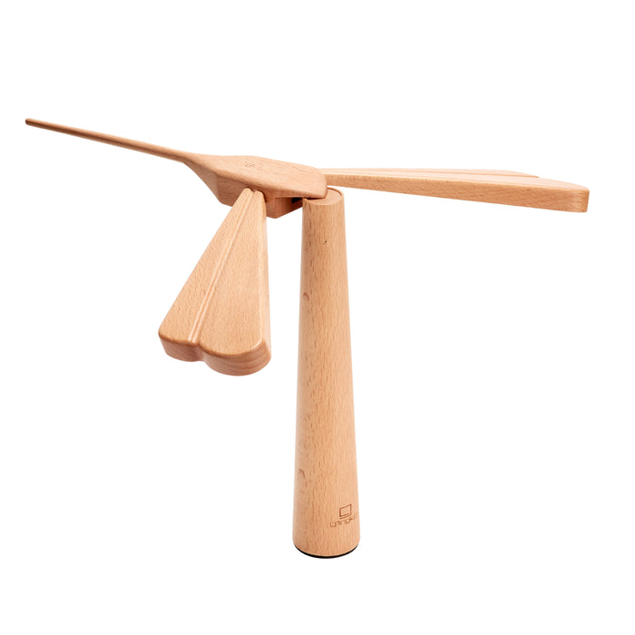 Gingko Natural Wooden LED Dragonfly Balance Desk Lamp
