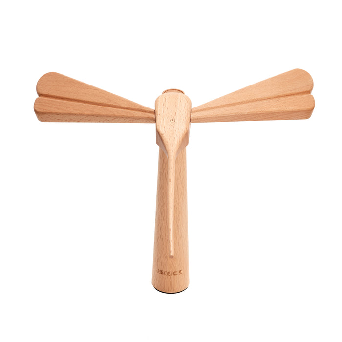 Gingko Natural Wooden LED Dragonfly Balance Desk Lamp