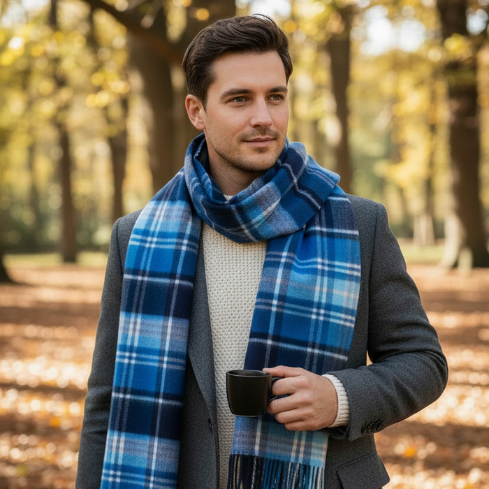 Warwick & Vance Men's Soft Touch Woollen Scarf - Various Styles