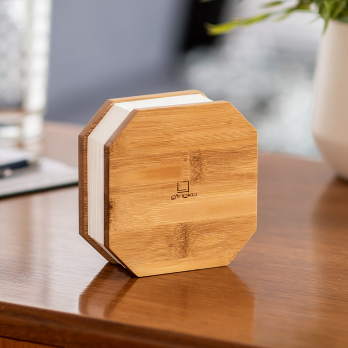 Gingko Smart LED Accordion Natural Wood Desk Lamp