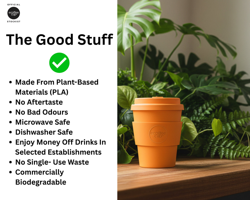 Ecoffee Cup Reusable Plant-Based Coffee Cup 12oz