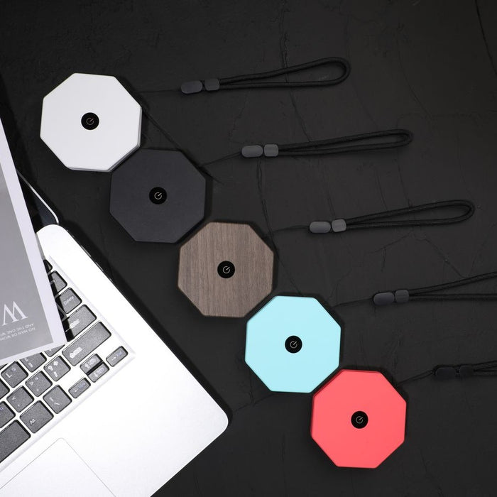 Gingko Natural Wood Twist Mini LED Desk Lamp