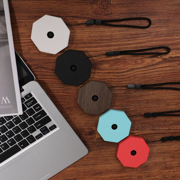 Gingko Natural Wood Twist Mini LED Desk Lamp