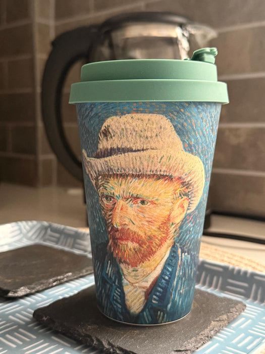 Ecoffee Cup Vincent Van Gogh Self Portrait Reusable Travel Mug 14oz