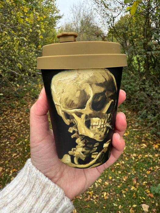 Ecoffee Cup Vincent Van Gogh Skull Reusable Travel Mug 12oz