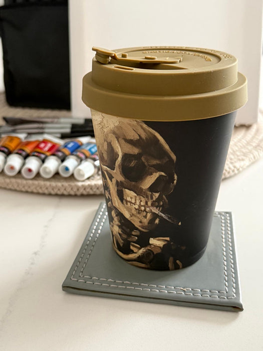 Ecoffee Cup Vincent Van Gogh Skull Reusable Travel Mug 12oz
