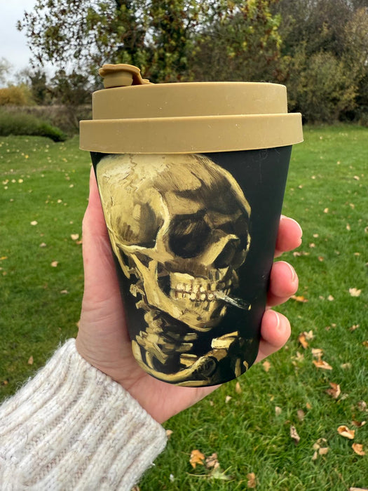 Ecoffee Cup Vincent Van Gogh Skull Reusable Travel Mug 12oz