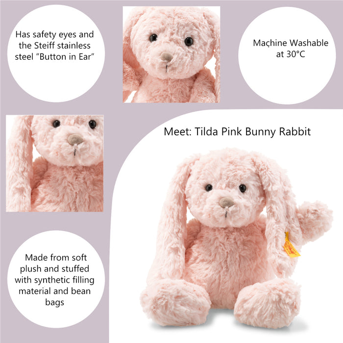 Steiff Pink Tilda Bunny Rabbit Soft Toy 30cm
