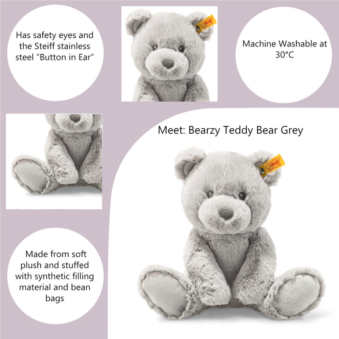 Steiff Bearzy Bear Grey Teddy Bear 28cm