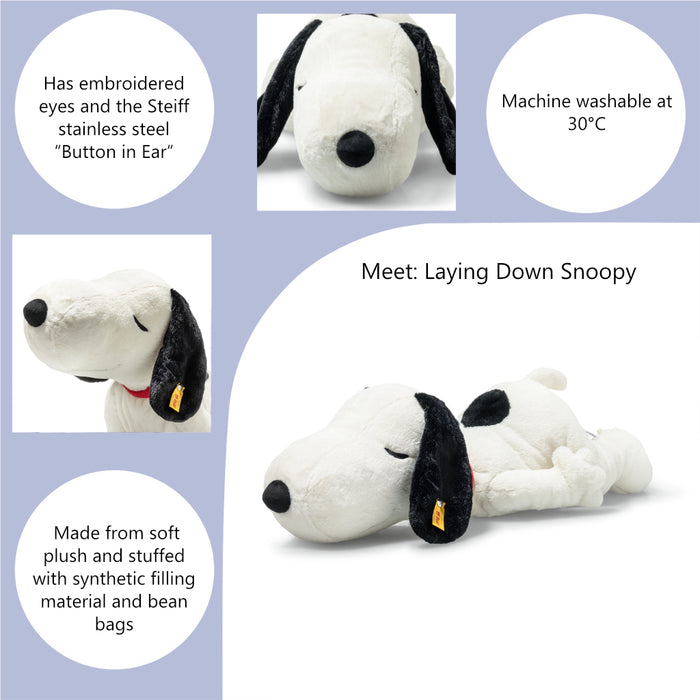 Steiff Giant Snoopy Laying Soft Toy 43cm